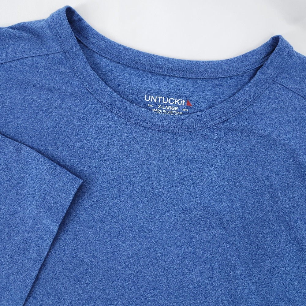 UNTUCKit Mens Clarendon II T-Shirt Size XL Blue Performance Active Athletic